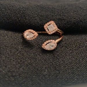 Pandora Rose Gold and Silver Teardrop Ring